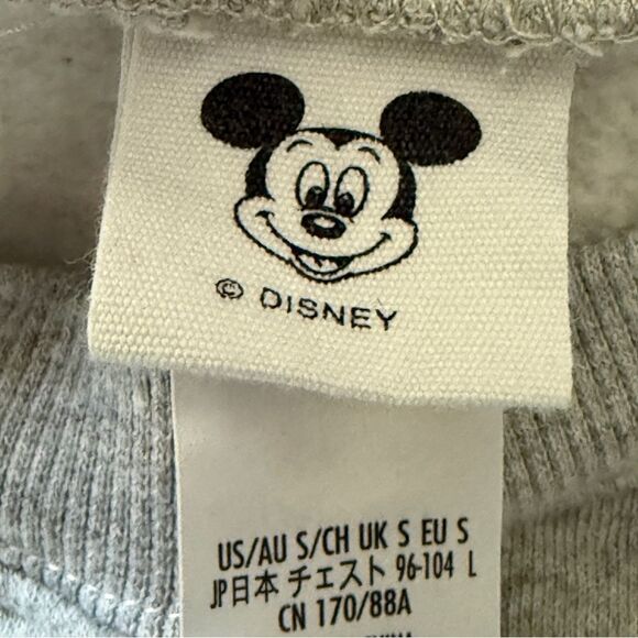 Disney Mickey Mouse Crewneck Sweatshirt Gray Unisex Small Disneyland Comfy - Picture 5 of 10